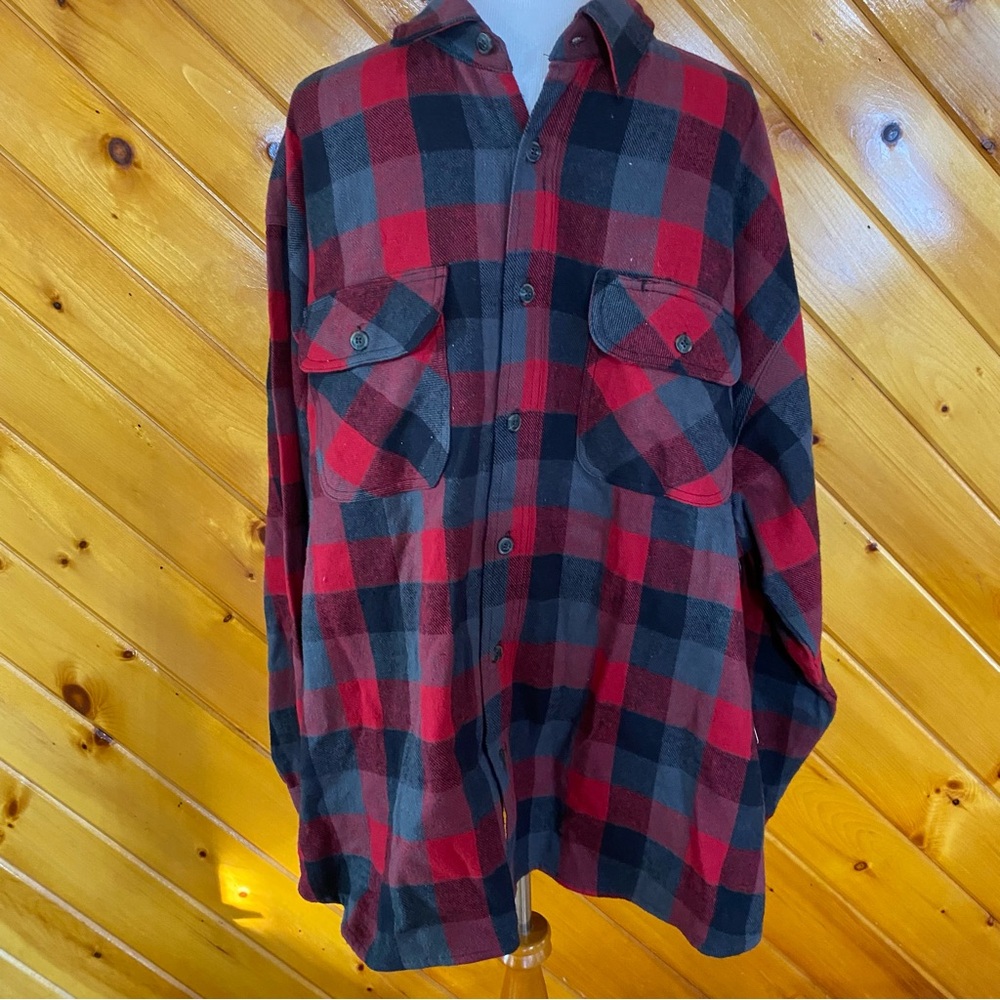 Canyon Guide Outfitters Flannel Shirt Plaid 4x Red